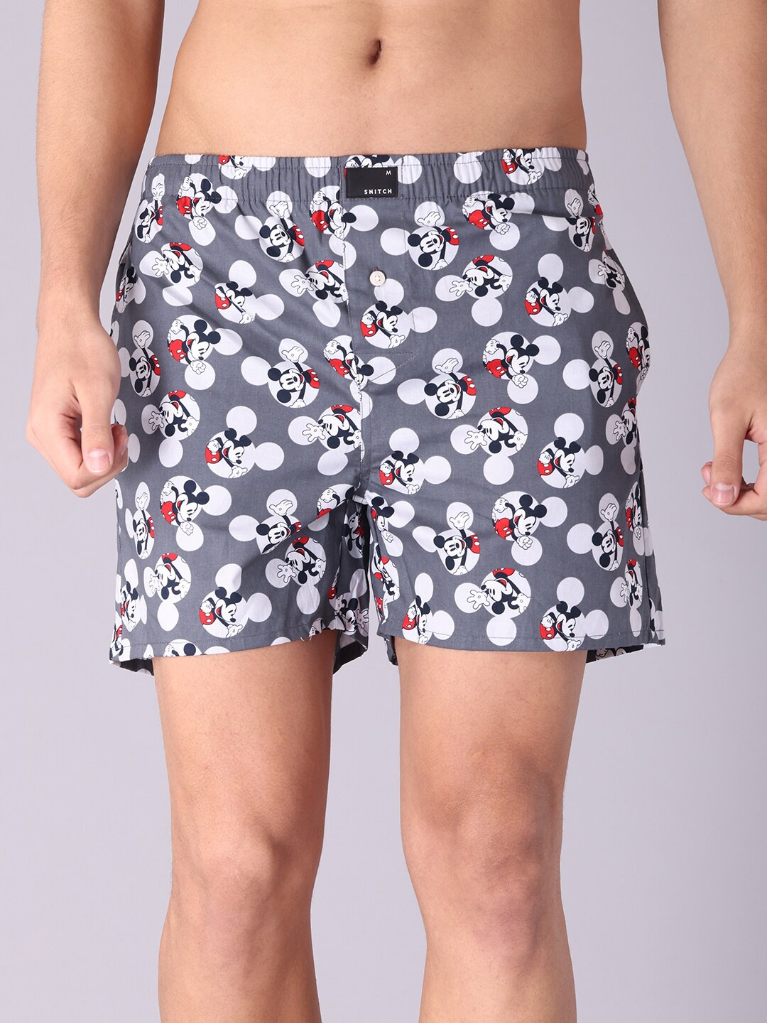 

Snitch Men Grey & White Printed Pure Cotton Boxers 4MSBX9202-06