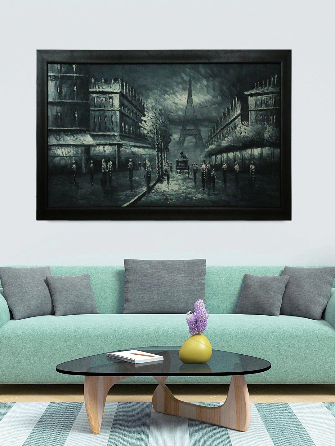 

Gallery99 Black Abstract Oil Painting Wall Art