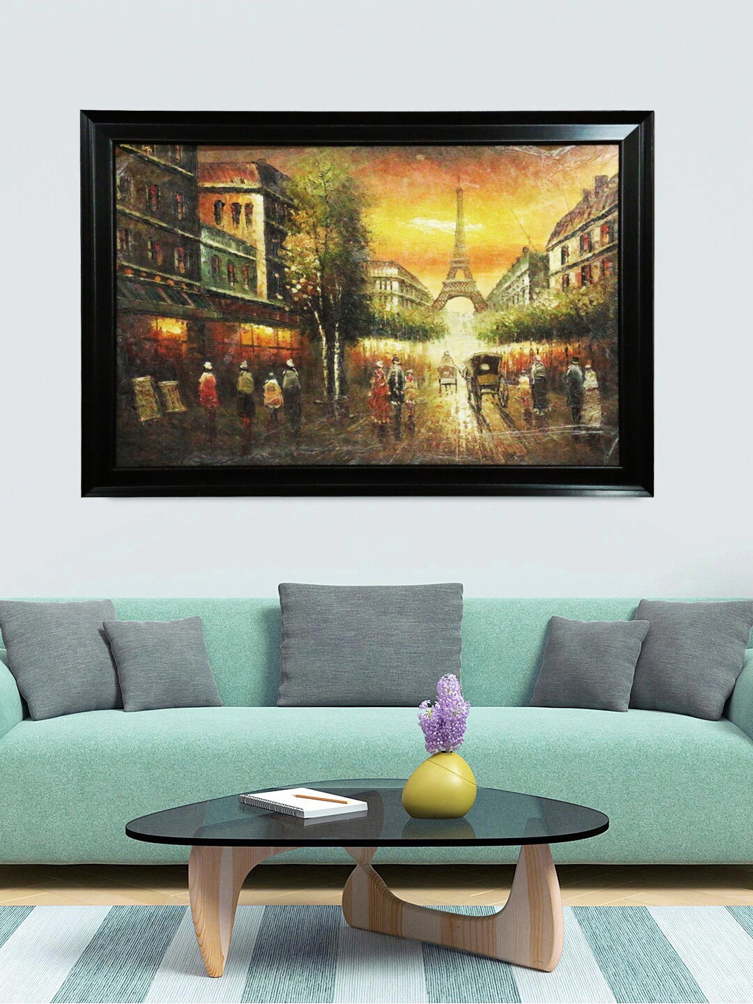 

Gallery99 Yellow Landscaper Paris Street View Oil Painting Canvas Wall Art, Multi