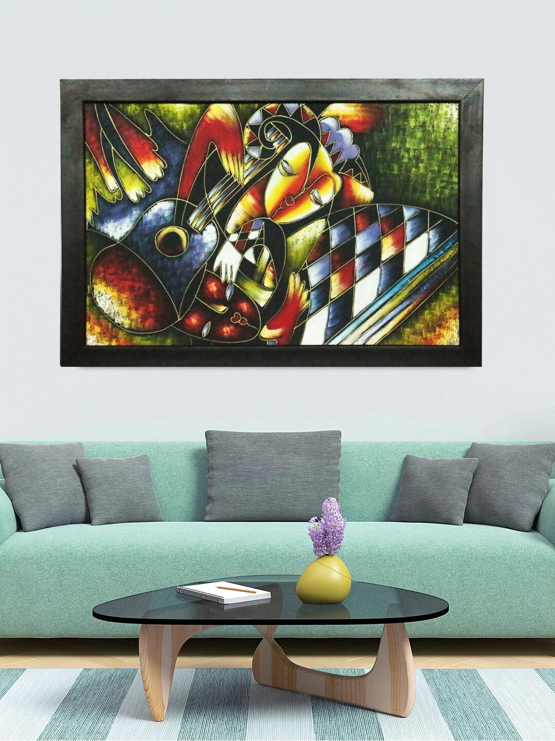 

Gallery99 Red & Blue Abstract Deep Fusion by namita dubey Original Handmade Oil Painting, Multi
