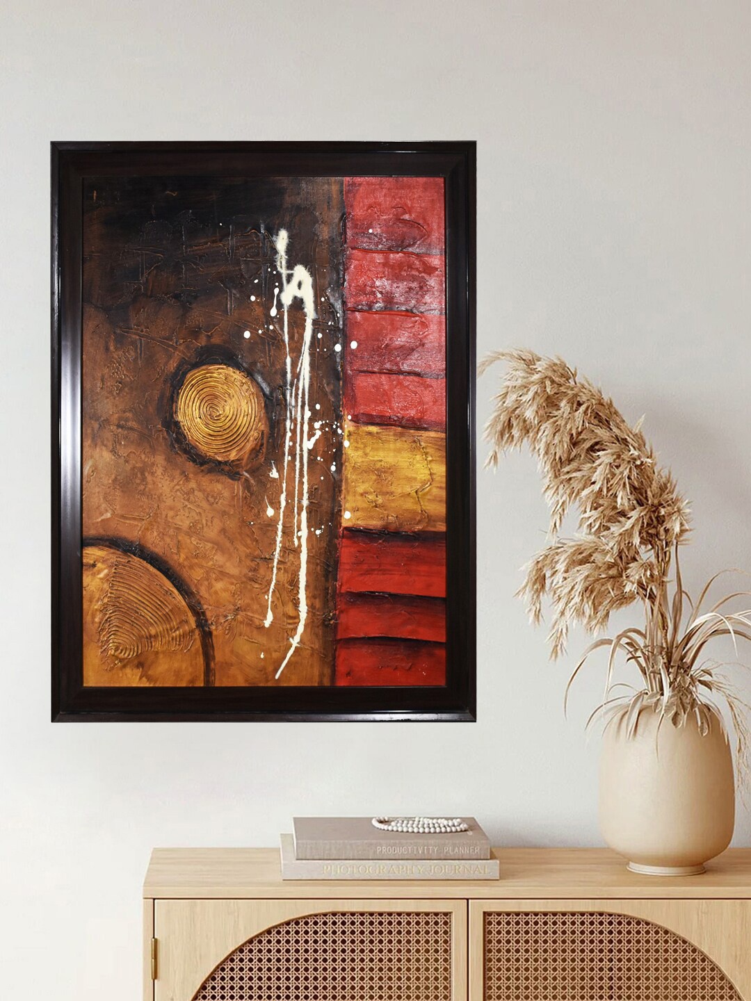 

Gallery99 Multi-Colored Abstract Handmade Oil Painting