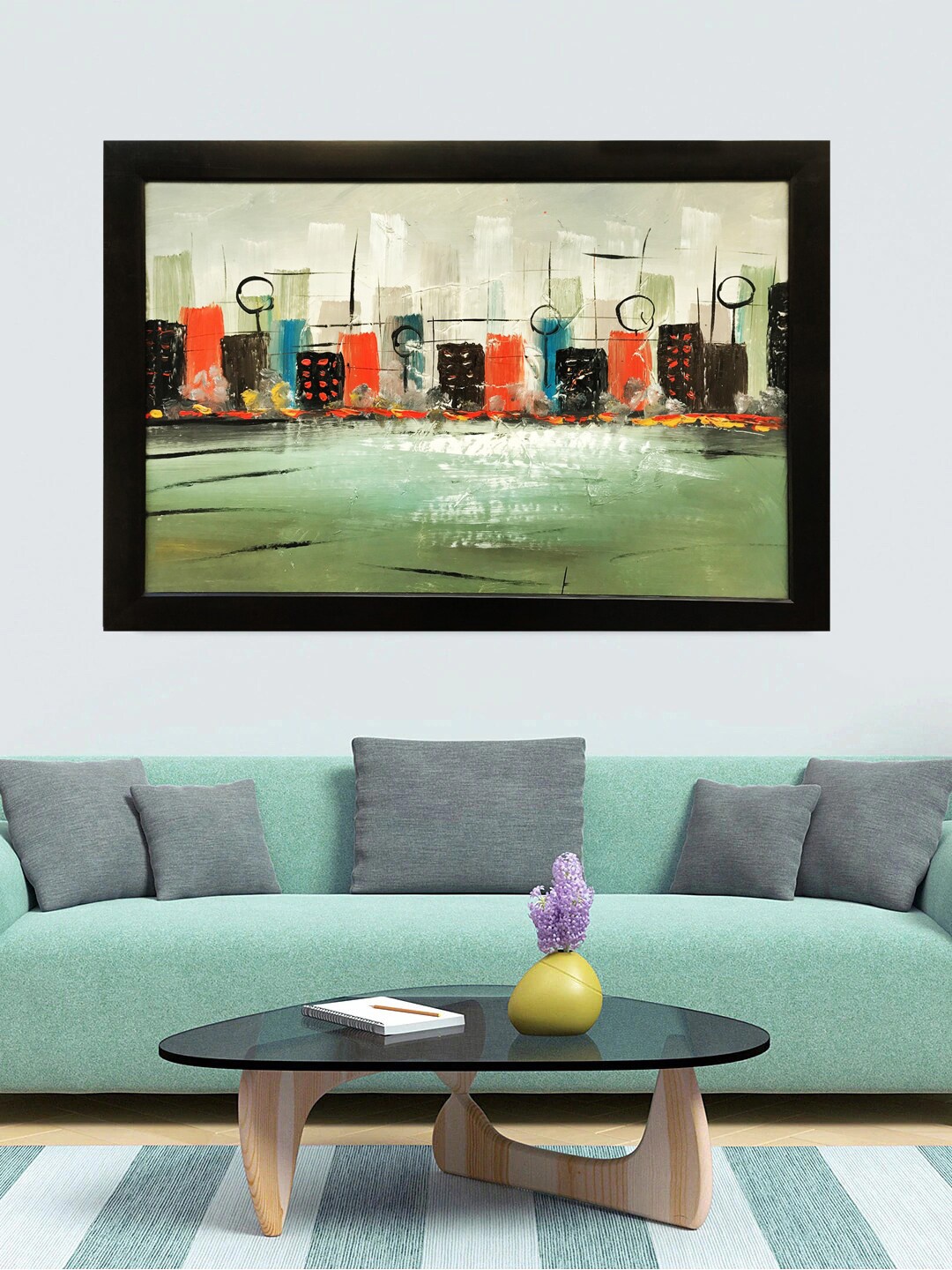 

Gallery99 Green Abstract Painting Wall Art
