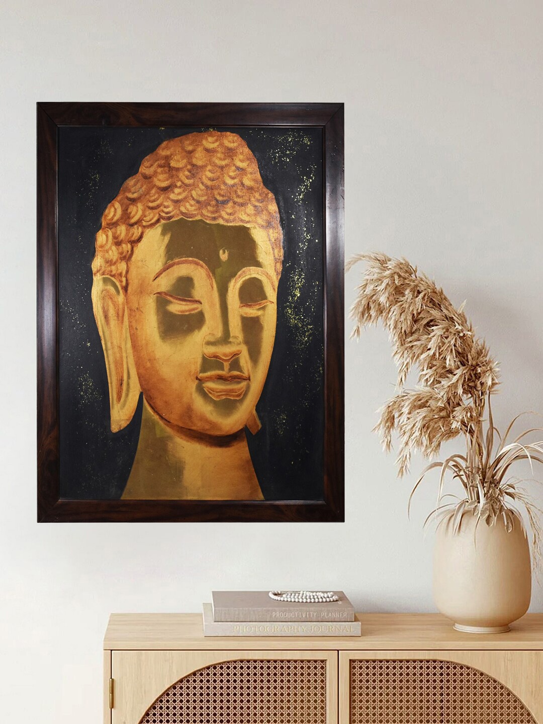 

Gallery99 Gold-Toned & Black Buddha Handmade Oil Painting