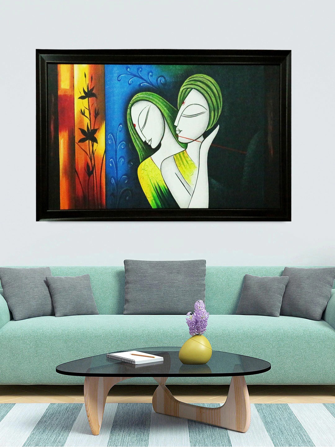 

Gallery99 Multi-Colored Abstract Canvas Painting Frame Wall Art