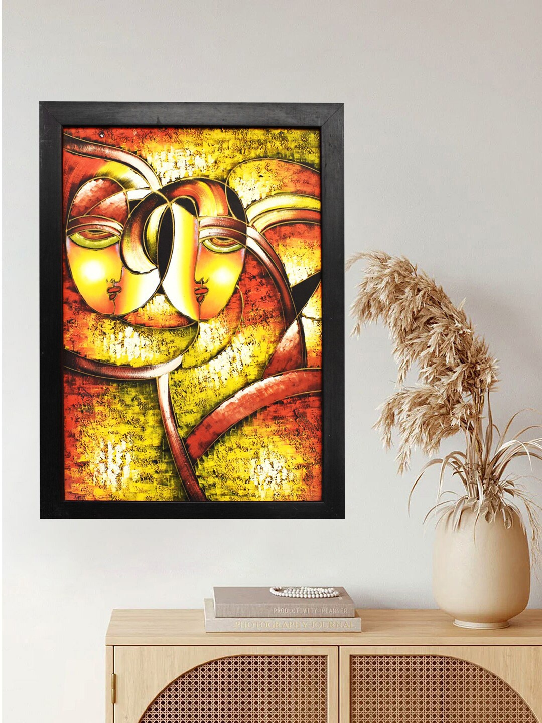 

Gallery99 Yellow & Orange Krishna with Radha Painted Canvas Wall Art