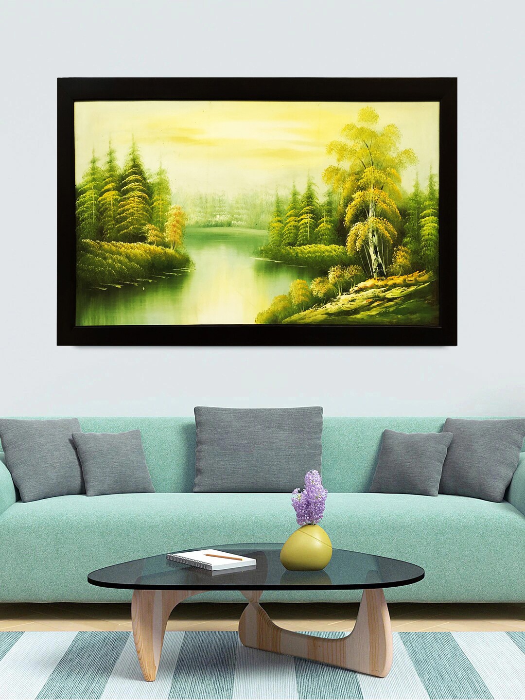 

Gallery99 Green & Yellow Abstract Wall Art With Frame