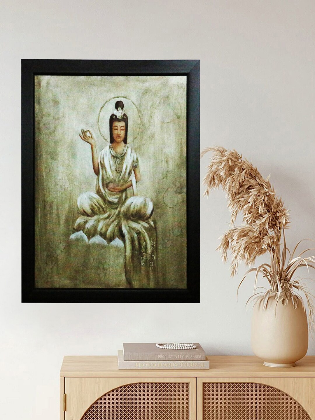 

Gallery99 White & Grey Buddha Handmade Oil Painting