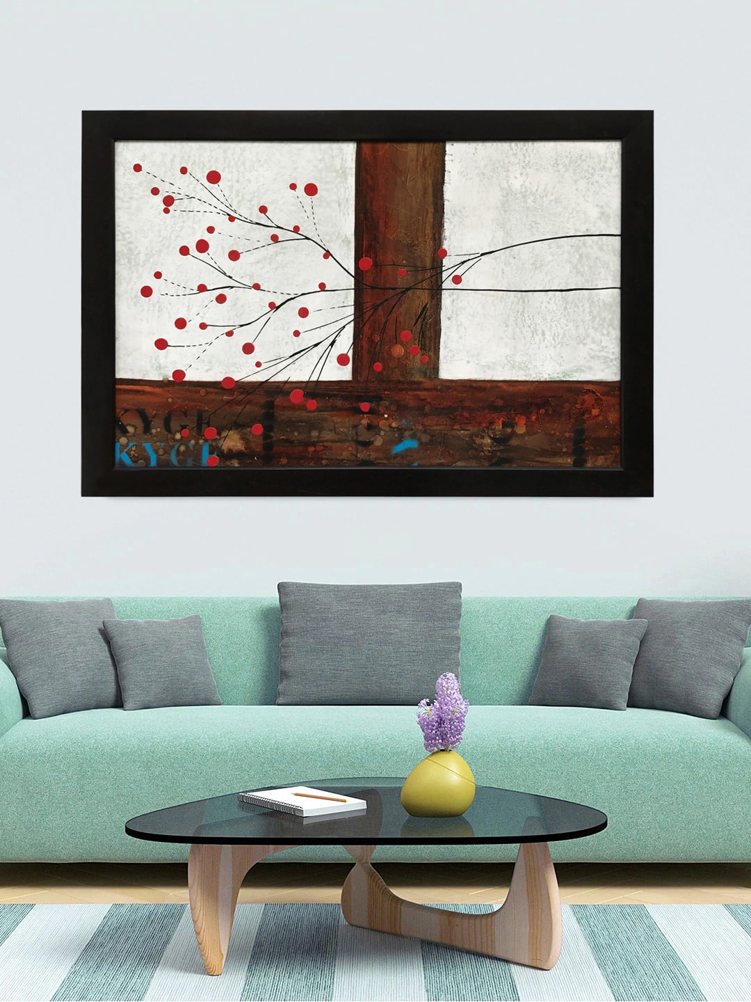 

Gallery99 Brown Patel Base Canvas Framed Wall Art