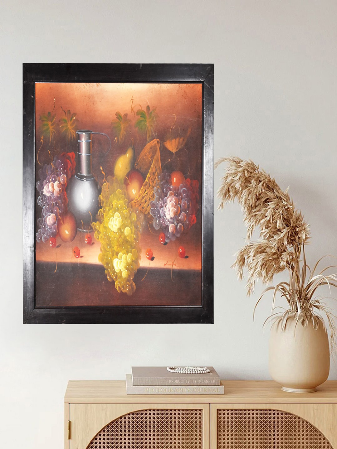 Gallery99 Brown & White Original Handmade Oil Painting
