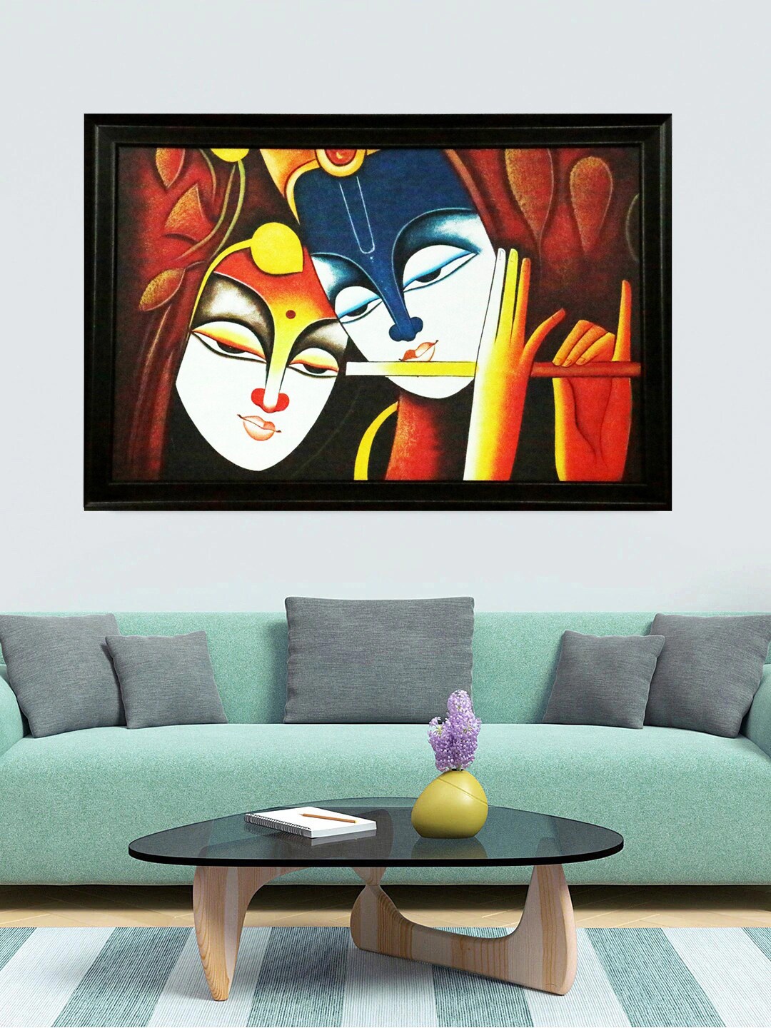 

Gallery99 Multi-Colored Krishna with Radha Painting Wall Art