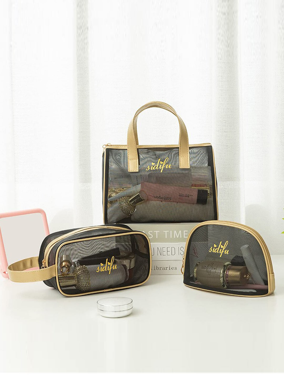 

HOUSE OF QUIRK Set Of 3 Black Solid Organisers