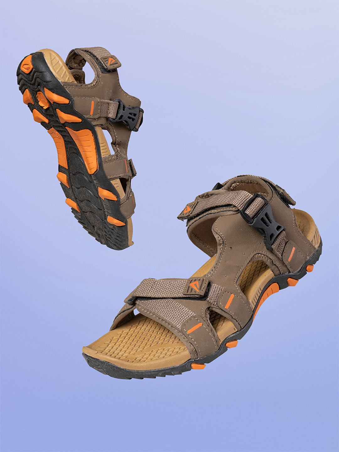 

IMPAKTO Men Beige Solid Sports Sandal