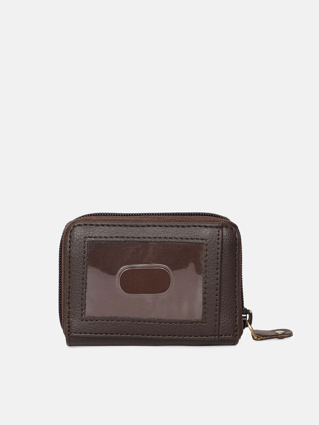 

SAMTROH Men Brown PU Card Holder