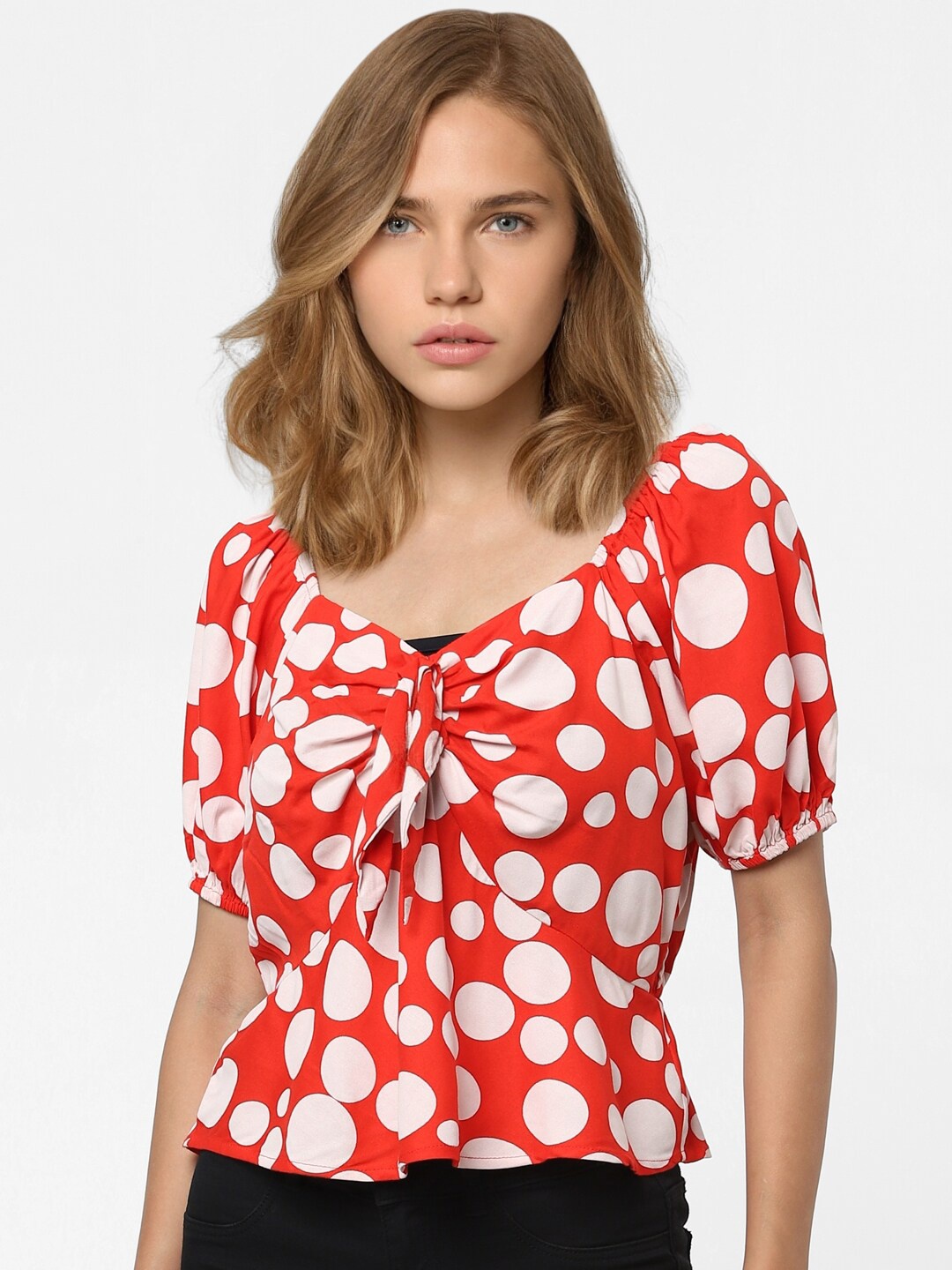 

ONLY Women Red Print Top