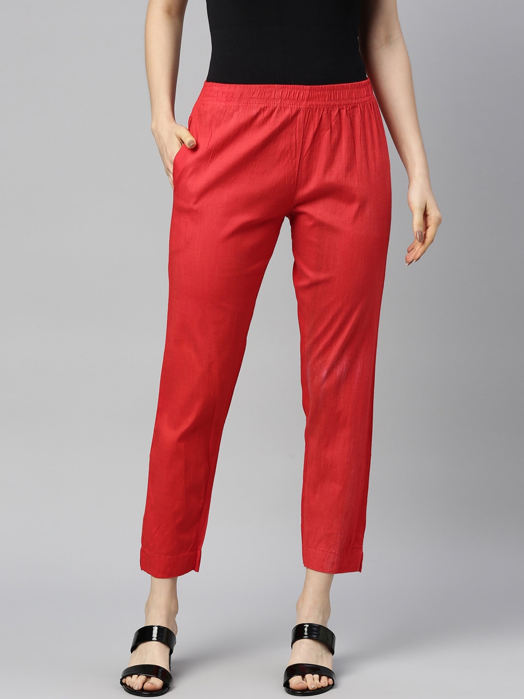 

GOLDSTROMS Women Red Cigarette Trouser