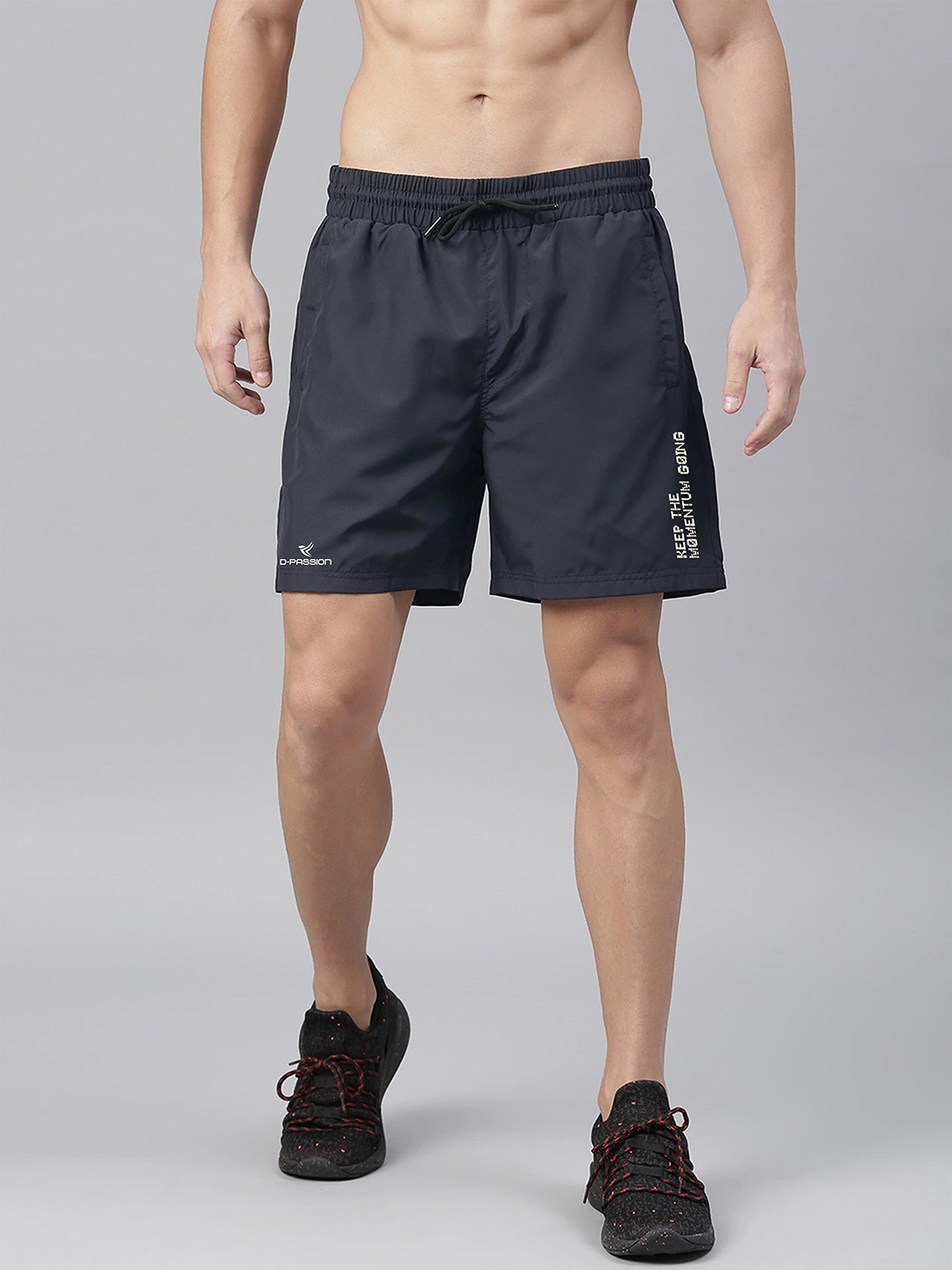 

Dpassion Men Navy Blue Training or Gym Sports Shorts
