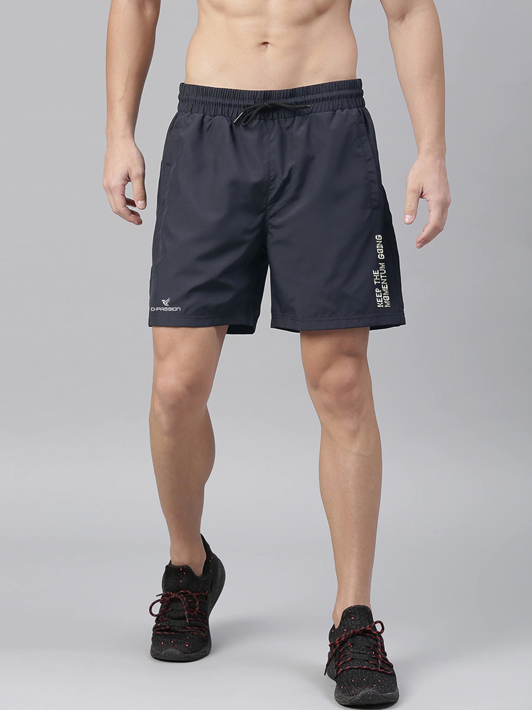 

Dpassion Men Navy Blue Training or Gym Sports Shorts