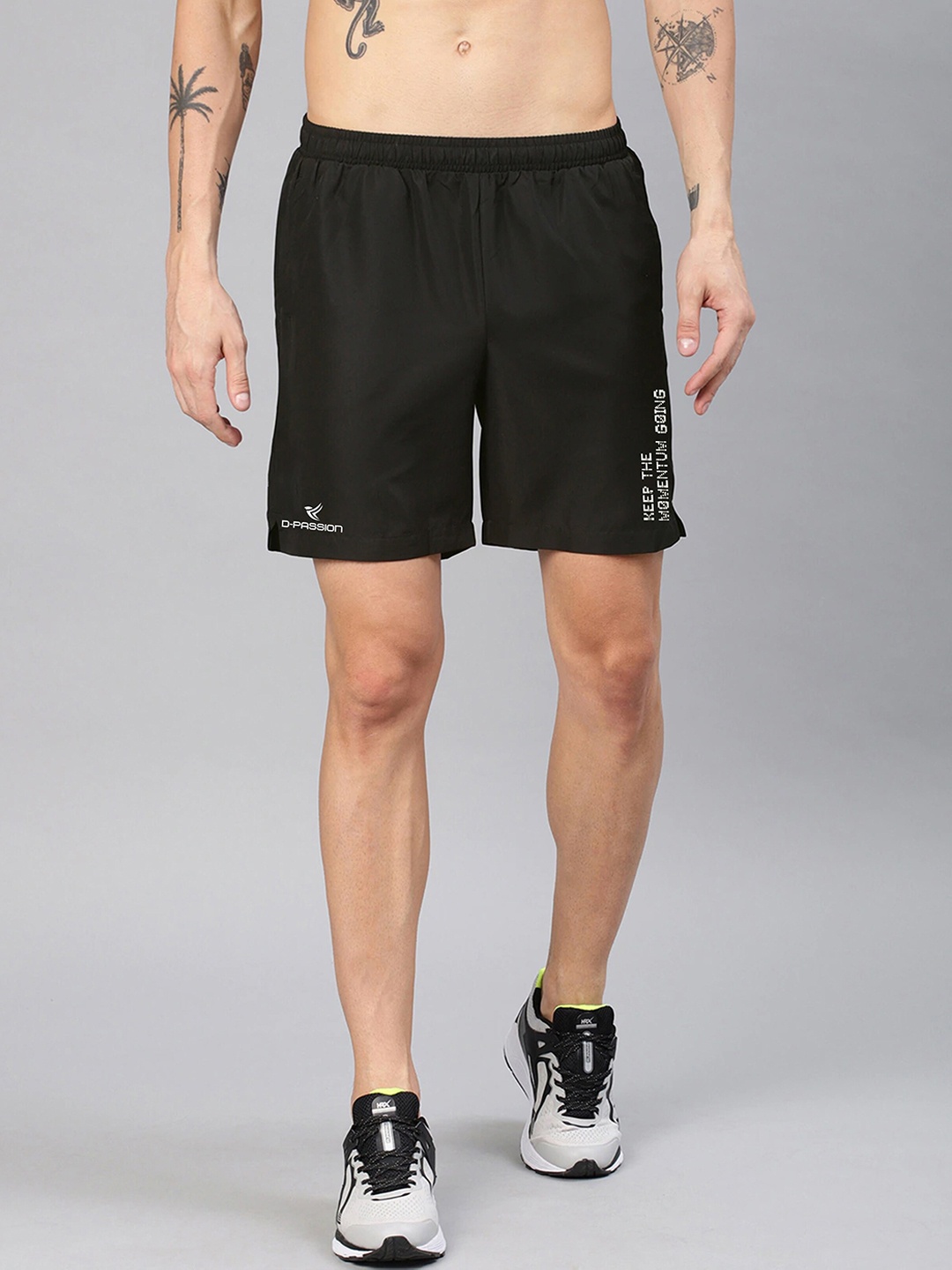 

Dpassion Men Black Training or Gym Sports Shorts