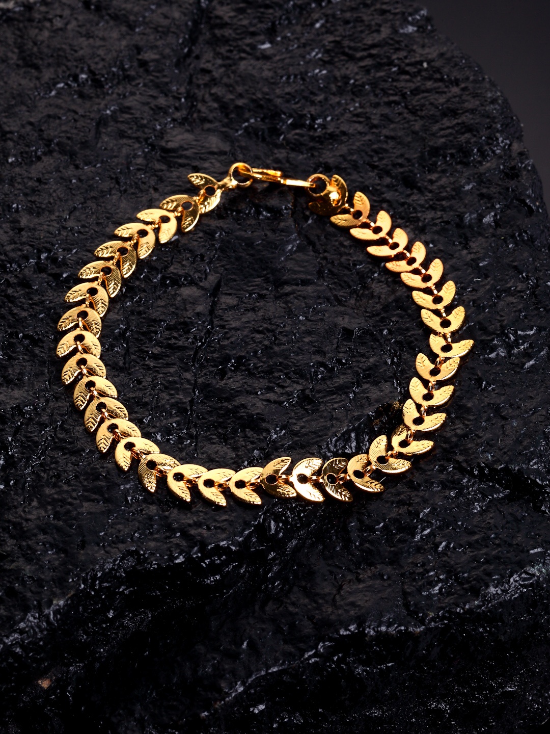 

PANASH Women Gold-Plated Handcrafted Wraparound Bracelet
