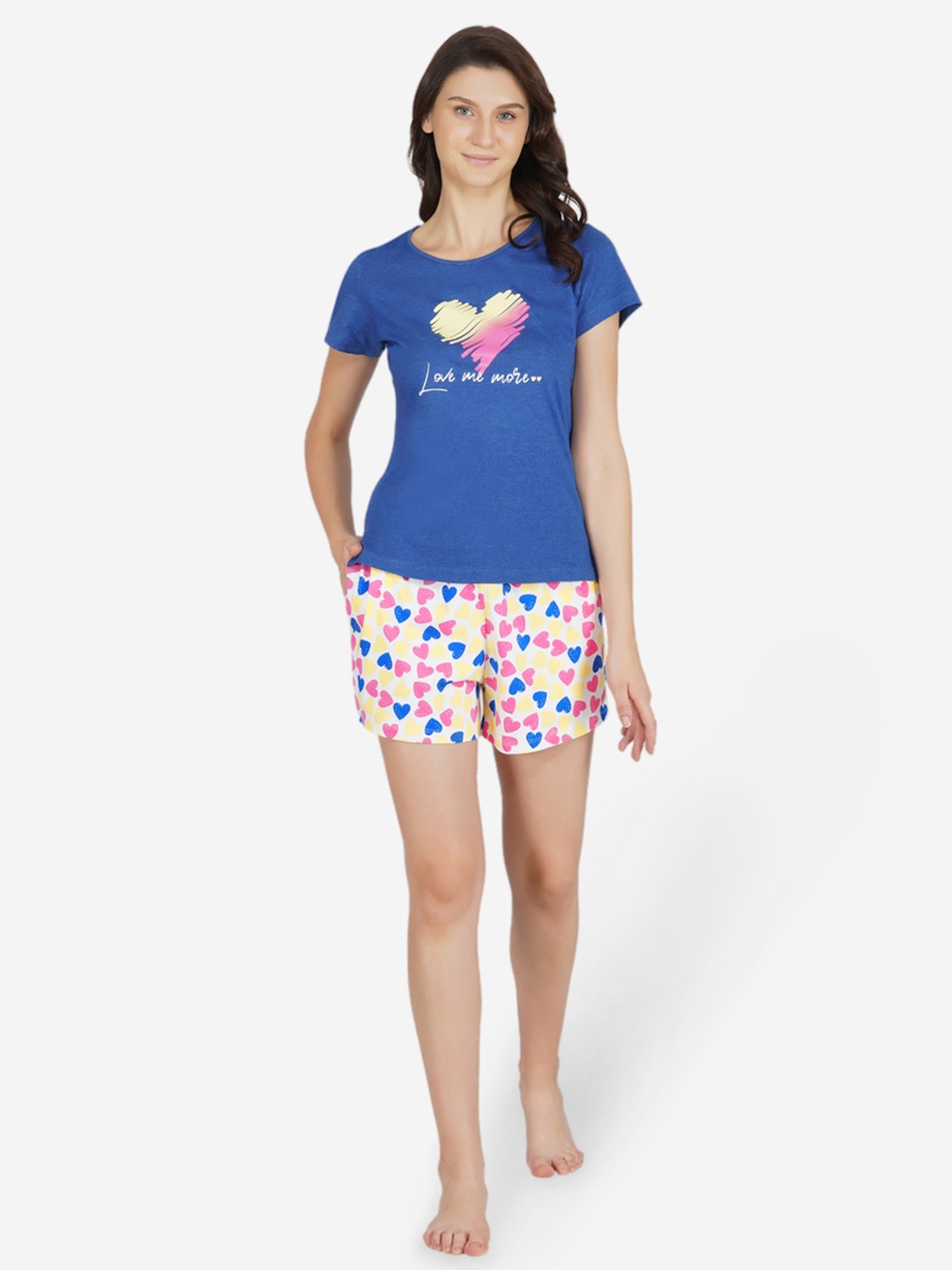 

ARTEMIS Women Blue & Pink Printed Night suit