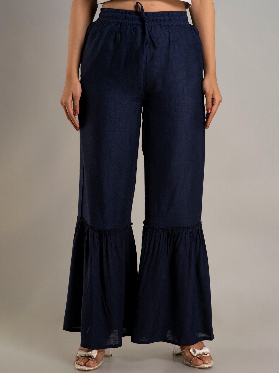 

DORIYA Women Blue Palazzos