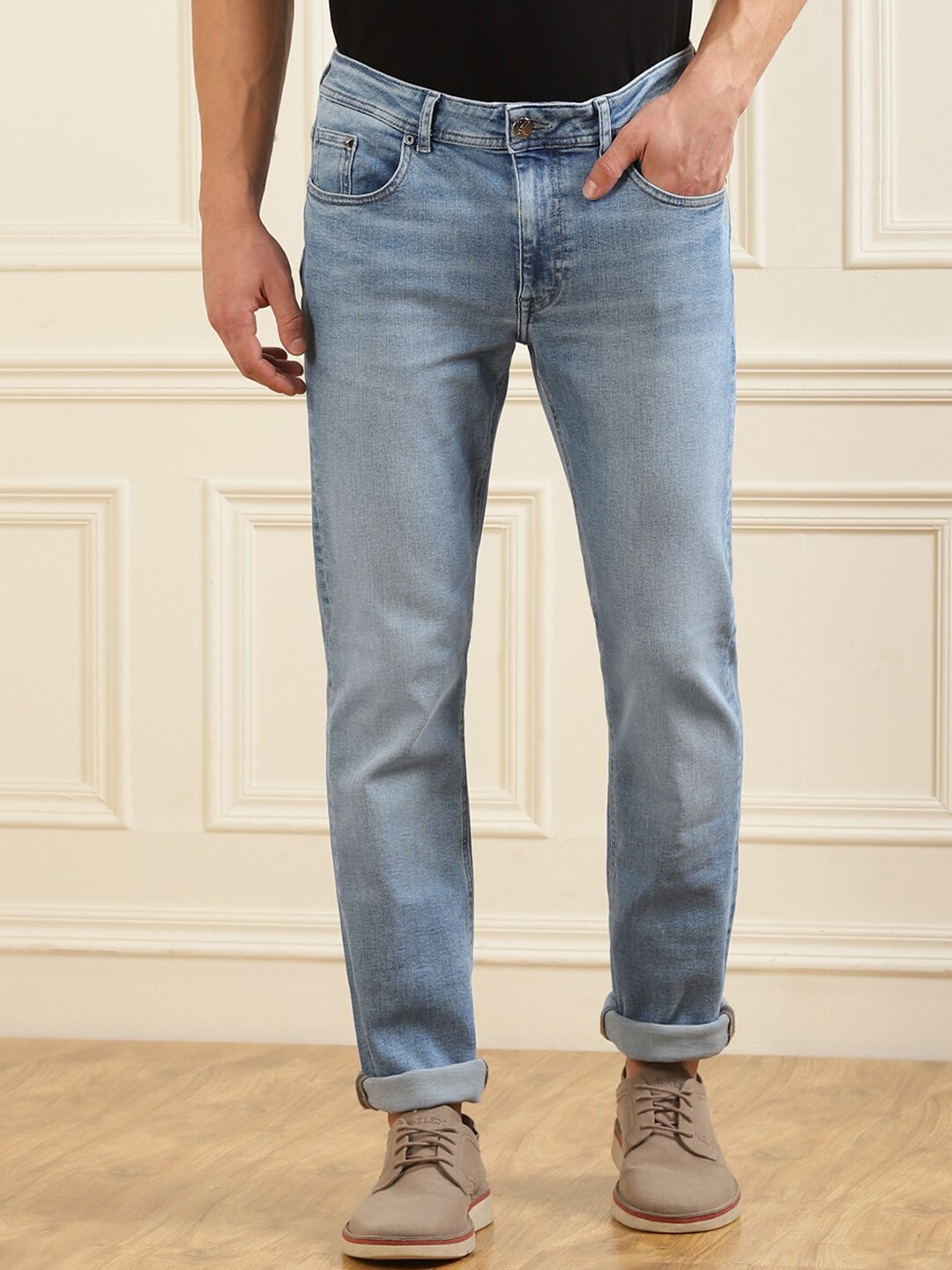 

Karl Lagerfeld Men Blue Heavy Fade Jeans