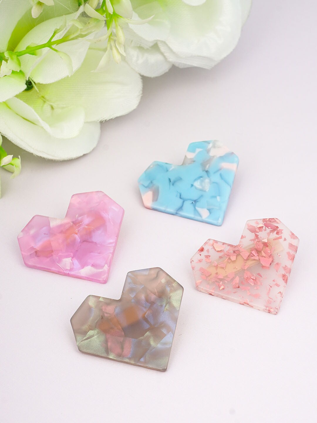 

Emmie Women Blue & Pink Set of 4 Alligator Hair Clip