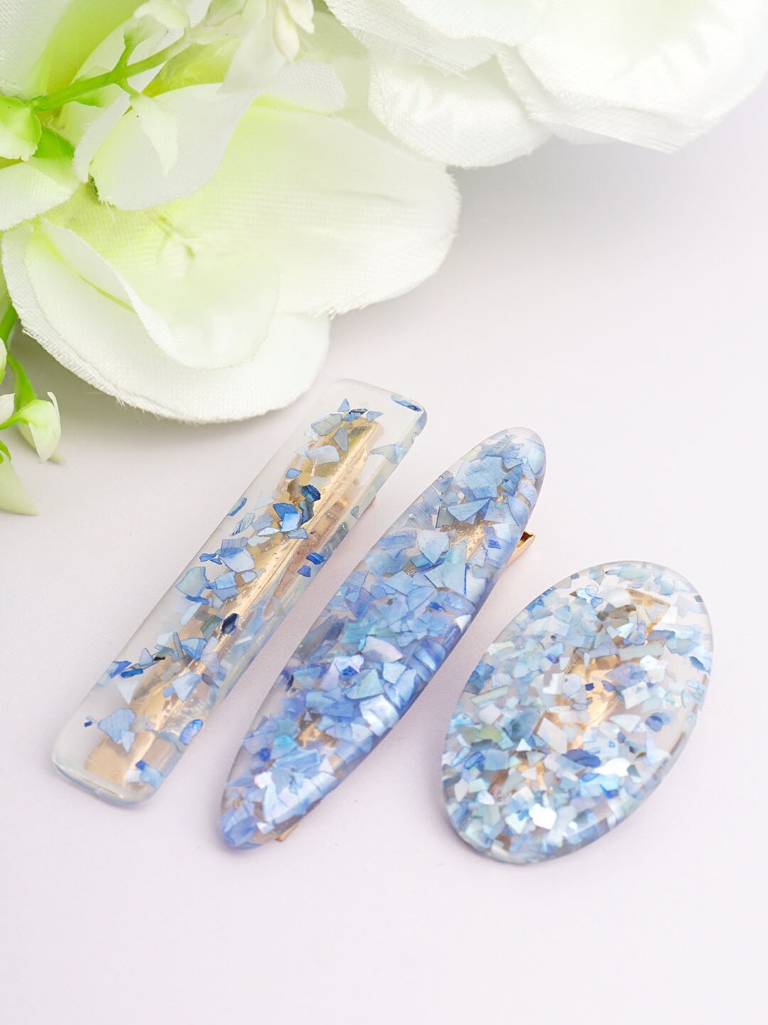 

Emmie Women Blue & White Set of 3 Hair Accessory Set
