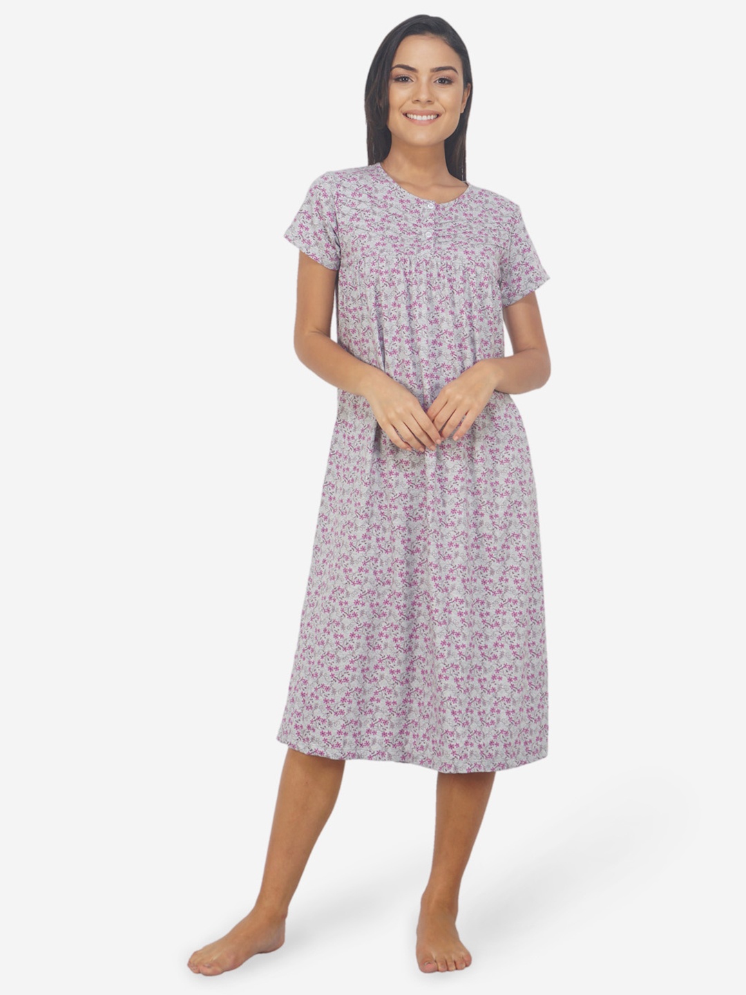 

ARTEMIS Women Purple Printed Nightdress