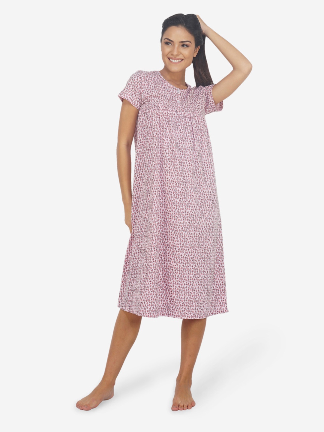 

ARTEMIS Pink Printed Nightdress