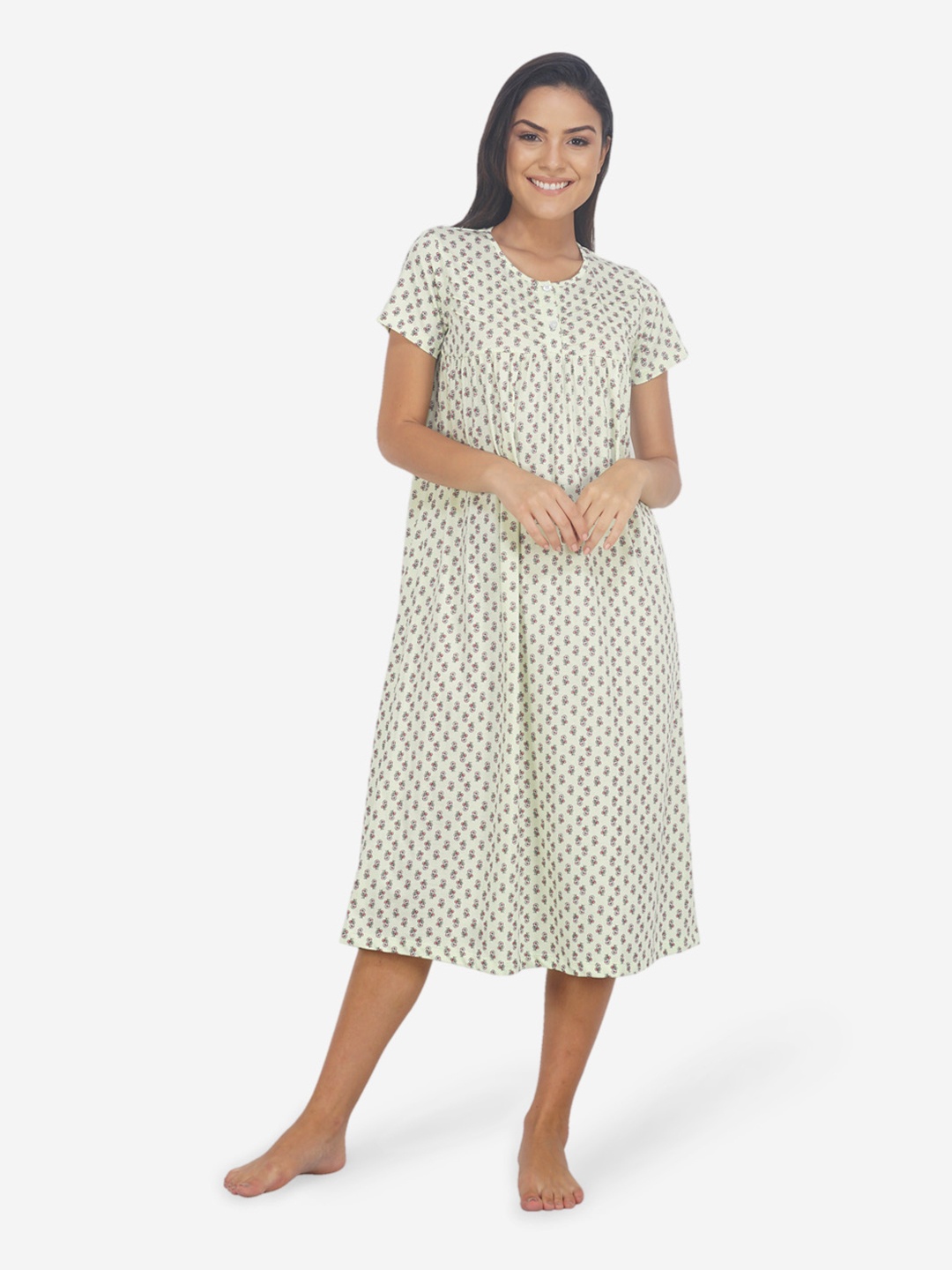 

ARTEMIS Beige Printed Nightdress
