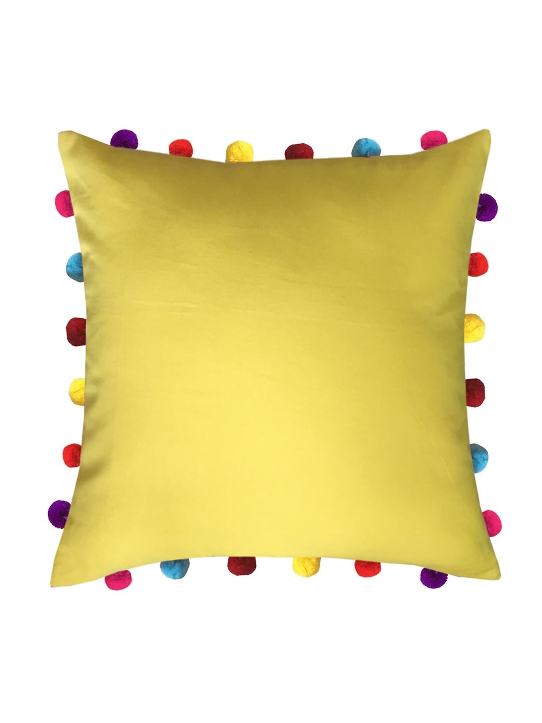 

Lushomes Yellow Solid Square Cushion Covers