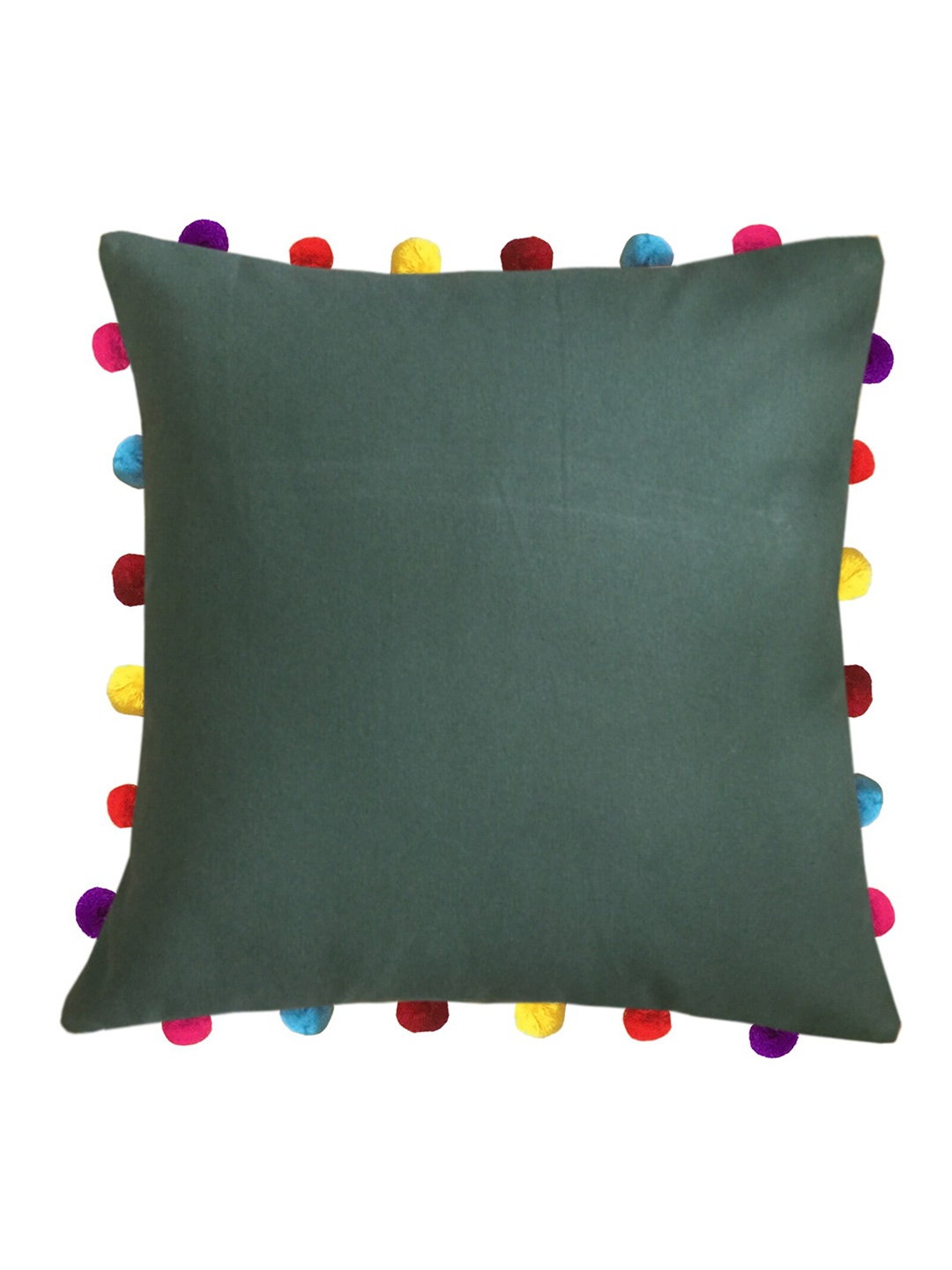 

Lushomes Green Solid Square Cushion Covers