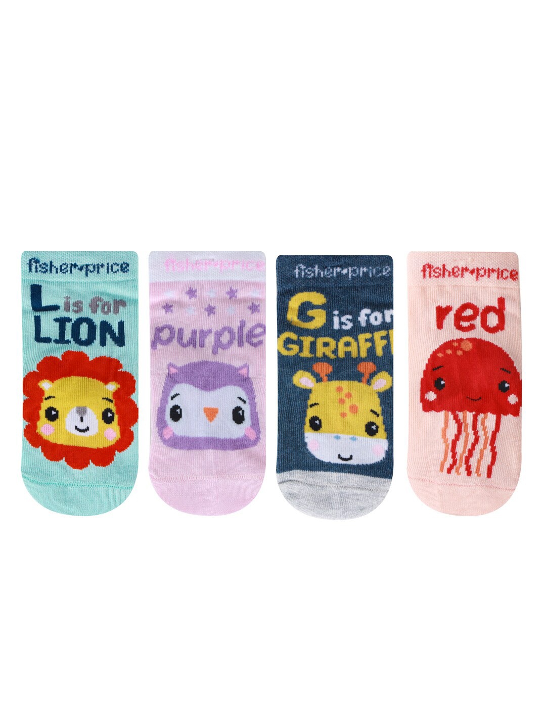 Bonjour Kids Pack Of 4 Assorted Calf Length Socks