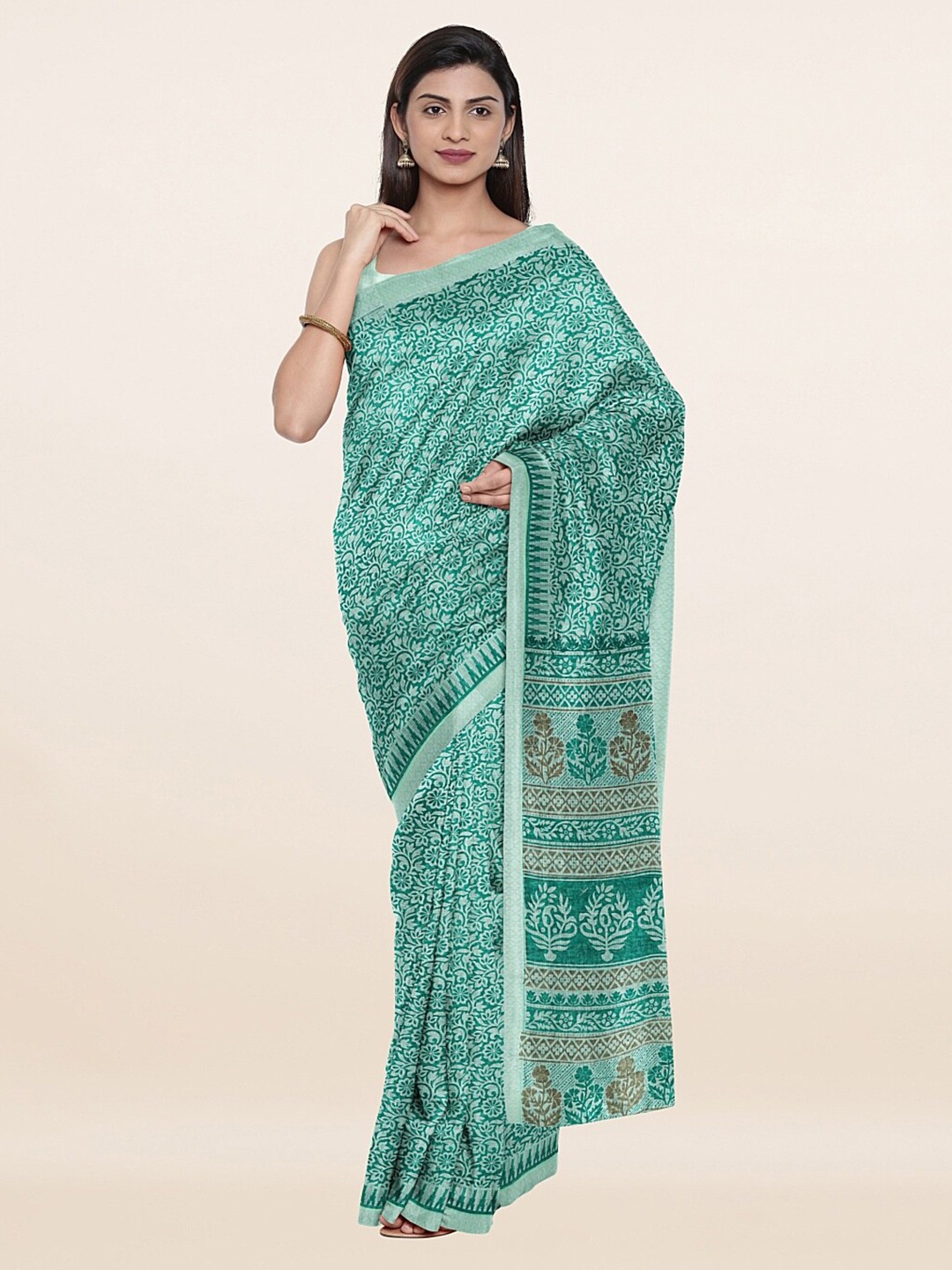 

Pothys Green Ethnic Motifs Saree