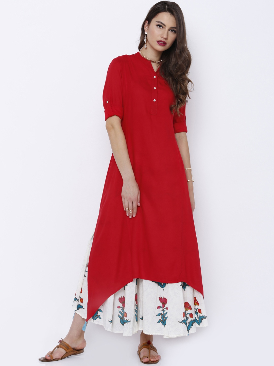 

Vishudh Red A-Line Kurta