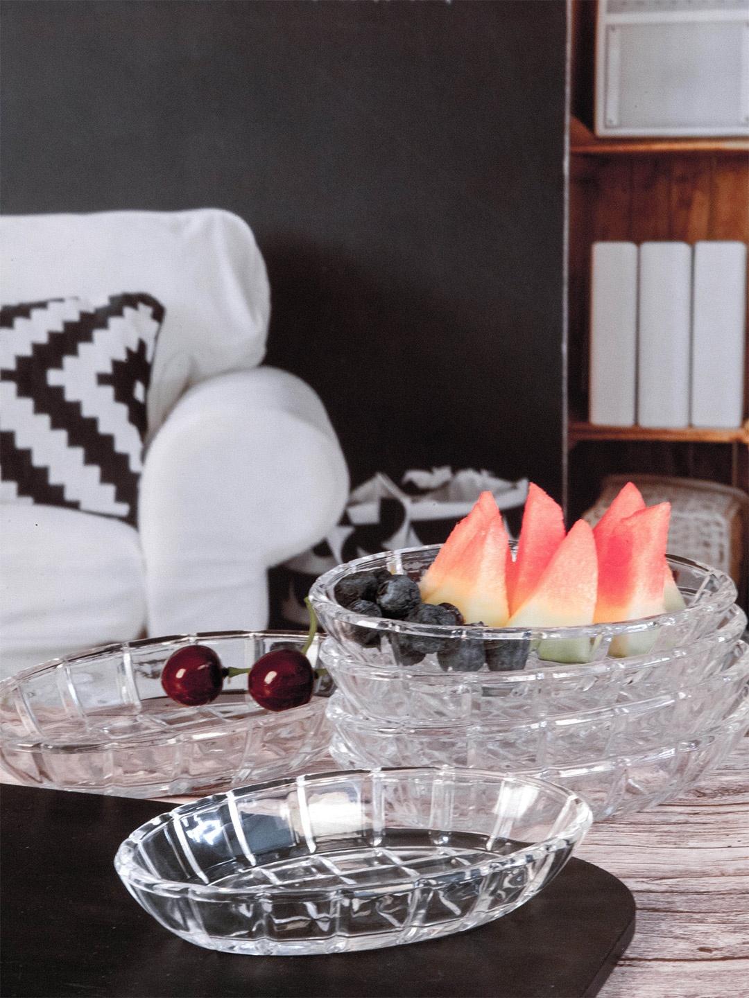 

Roxx Set Of 6 Transparent Dishwasher & Microwave safe Glass Bowls 120ml each