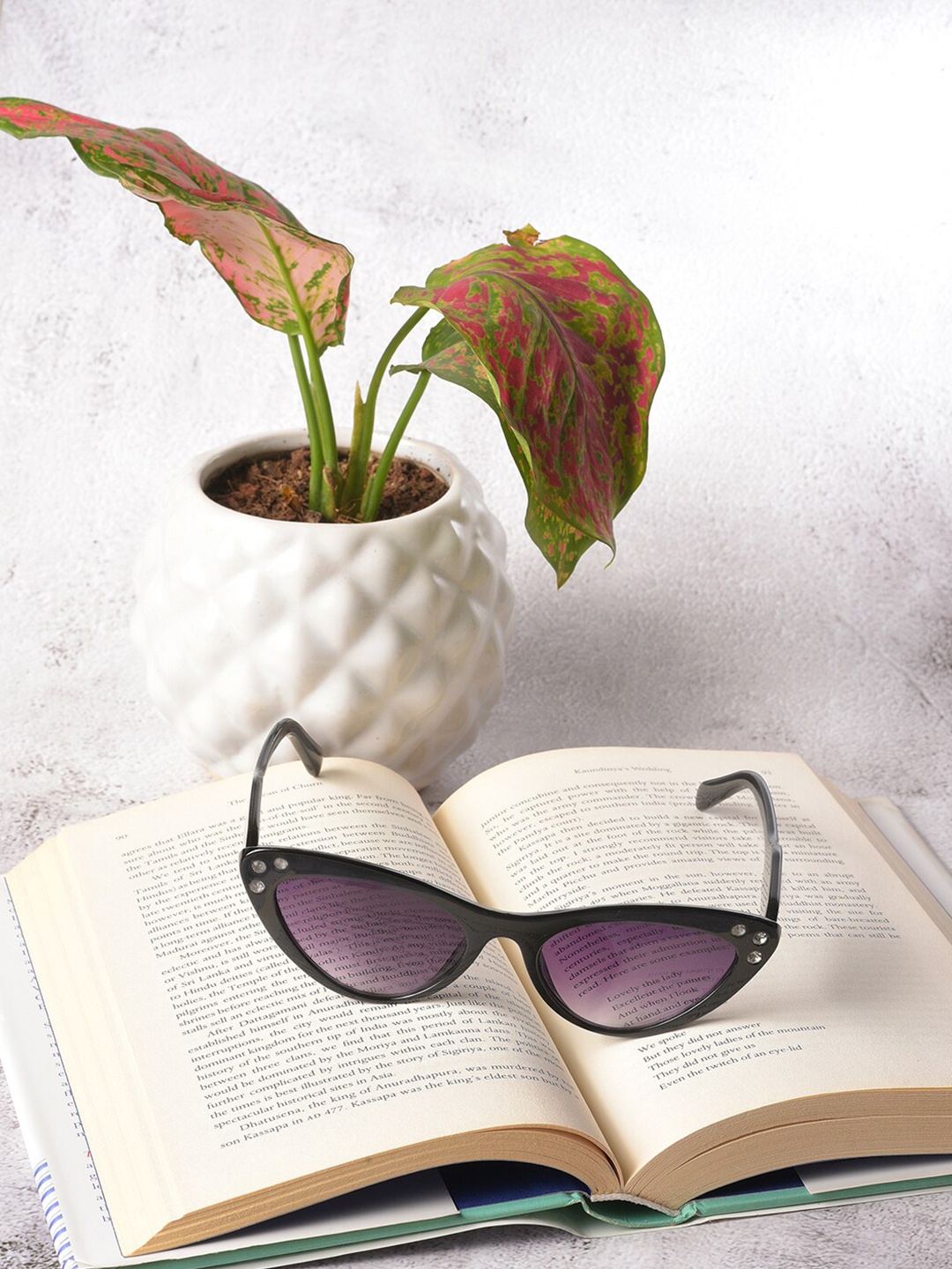 

HAUTE SAUCE by Campus Sutra Women Purple Lens & Black Cateye Sunglasses with Polarised Lens