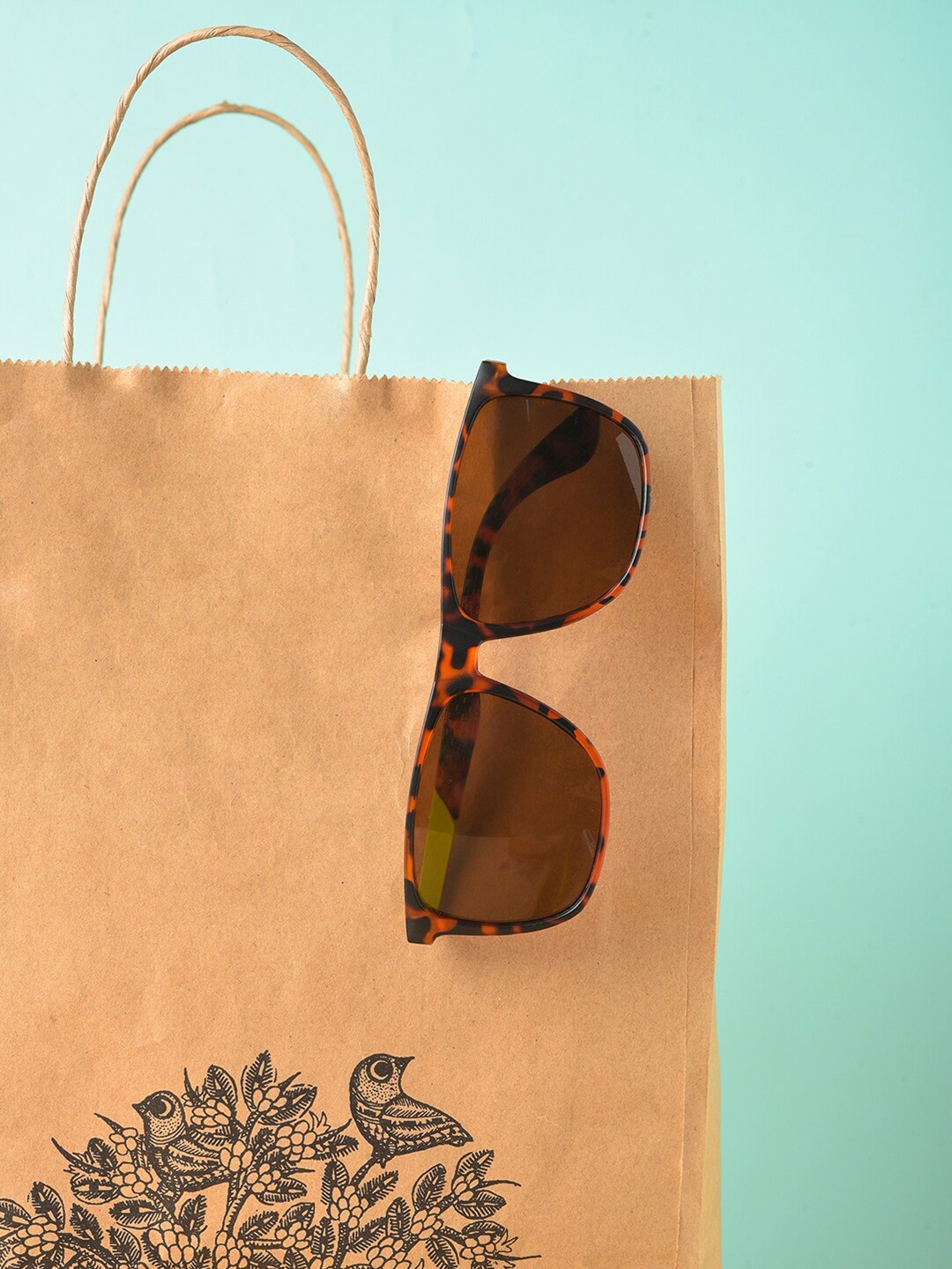 

HAUTE SAUCE by Campus Sutra Women Brown Lens & Brown Wayfarer Sunglasses with Polarised Lens