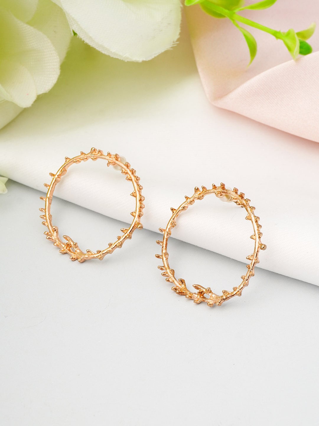 

Emmie Gold-Plated Circular Hoop Earrings