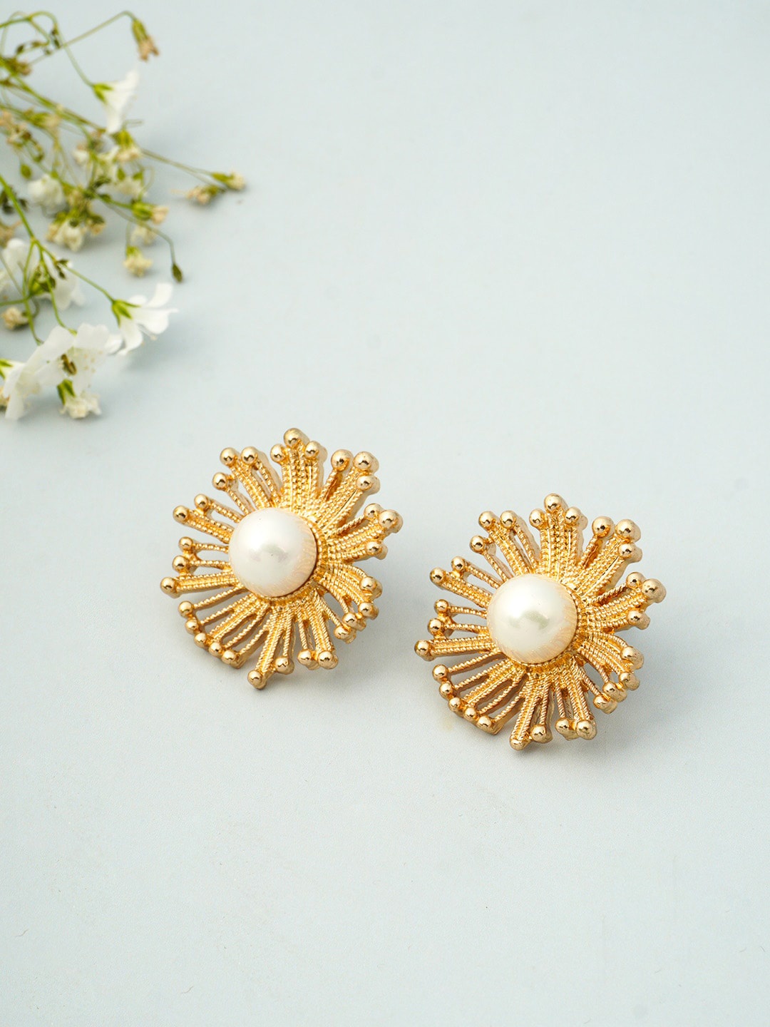 

Emmie Gold-Toned Contemporary Studs Earrings