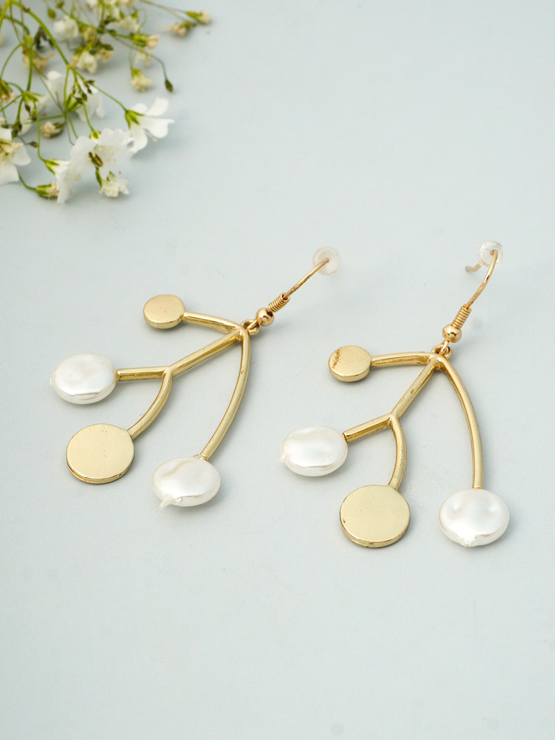

Emmie Gold-Toned Contemporary Drop Earrings