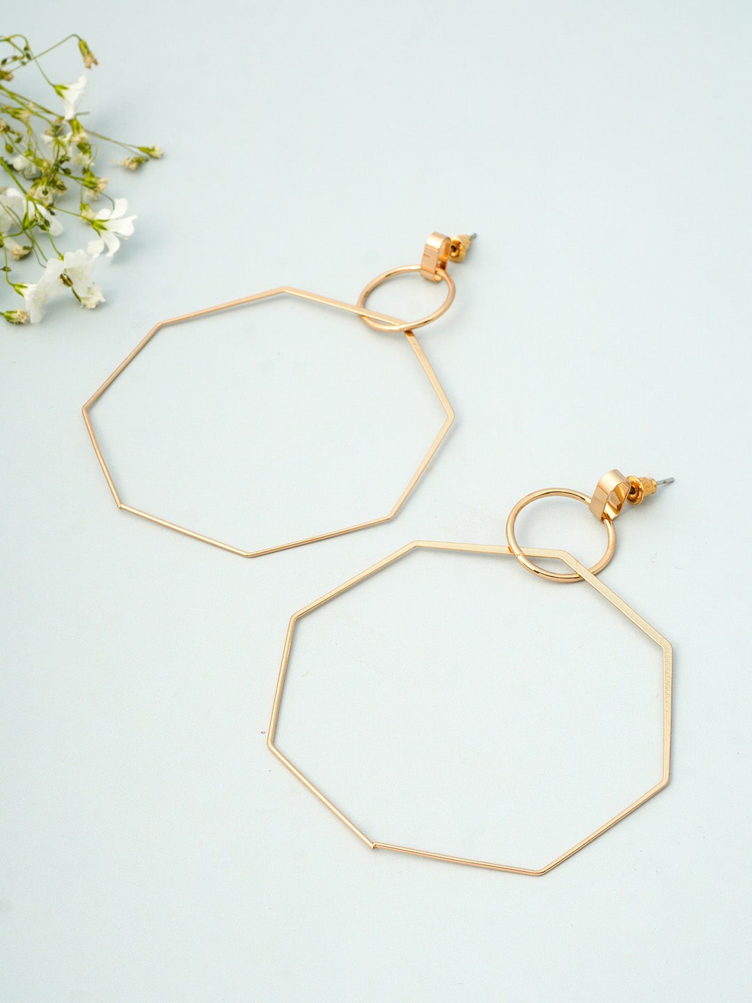 

Emmie Gold-Toned Geometric Drop Earrings