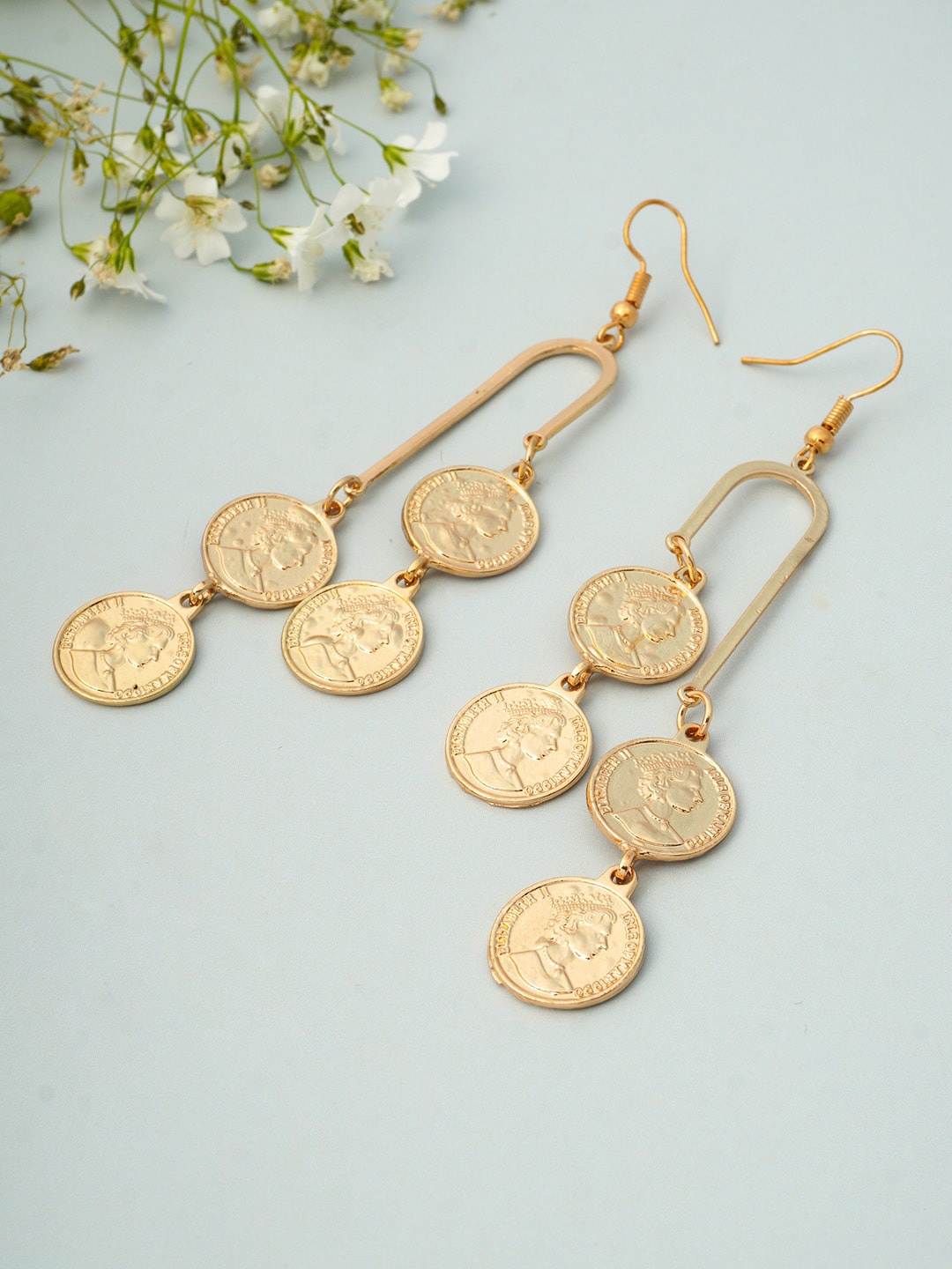 

Emmie Gold-Toned Contemporary Drop Earrings
