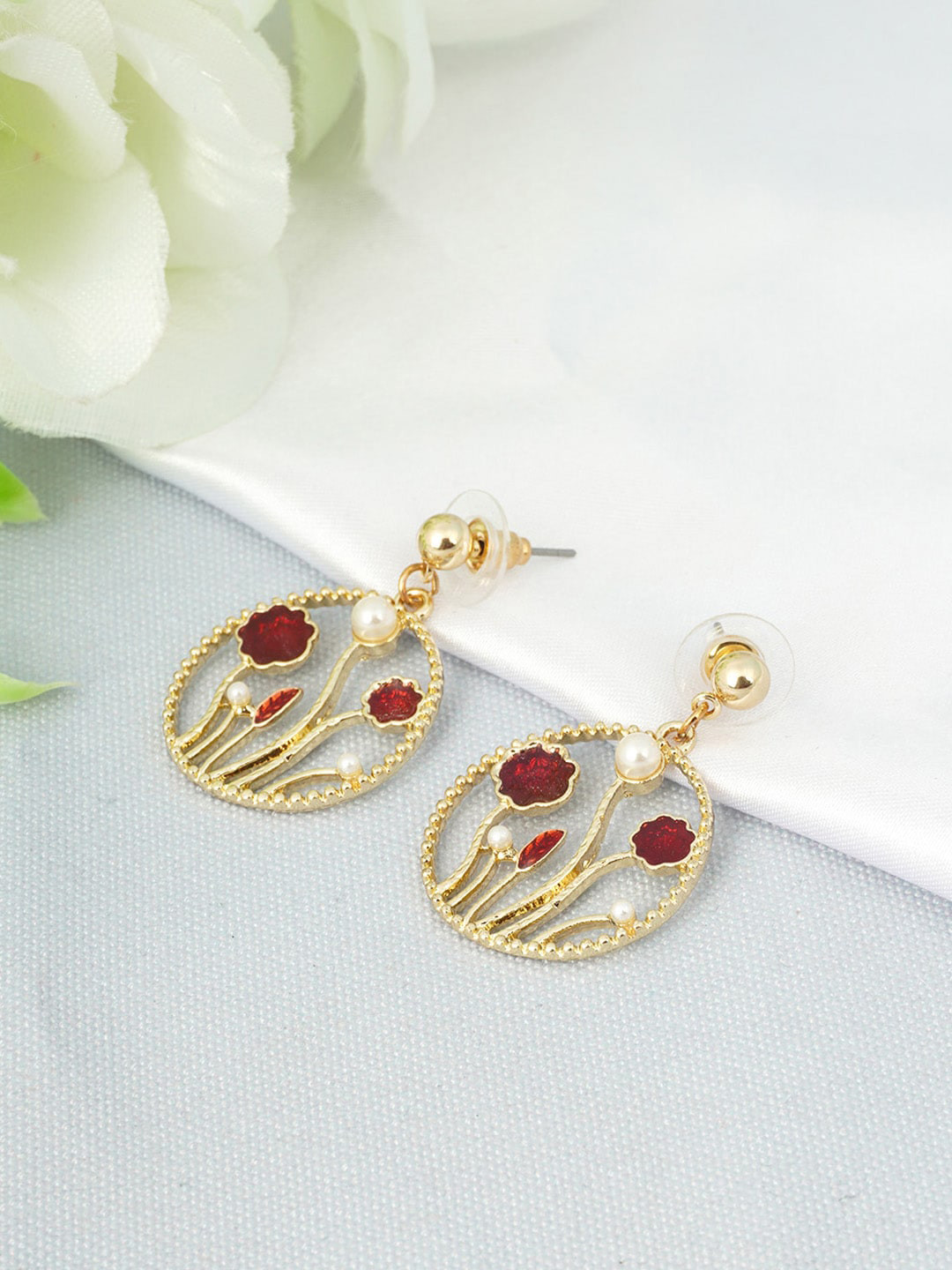 

Emmie Women Red Contemporary Drop Earrings