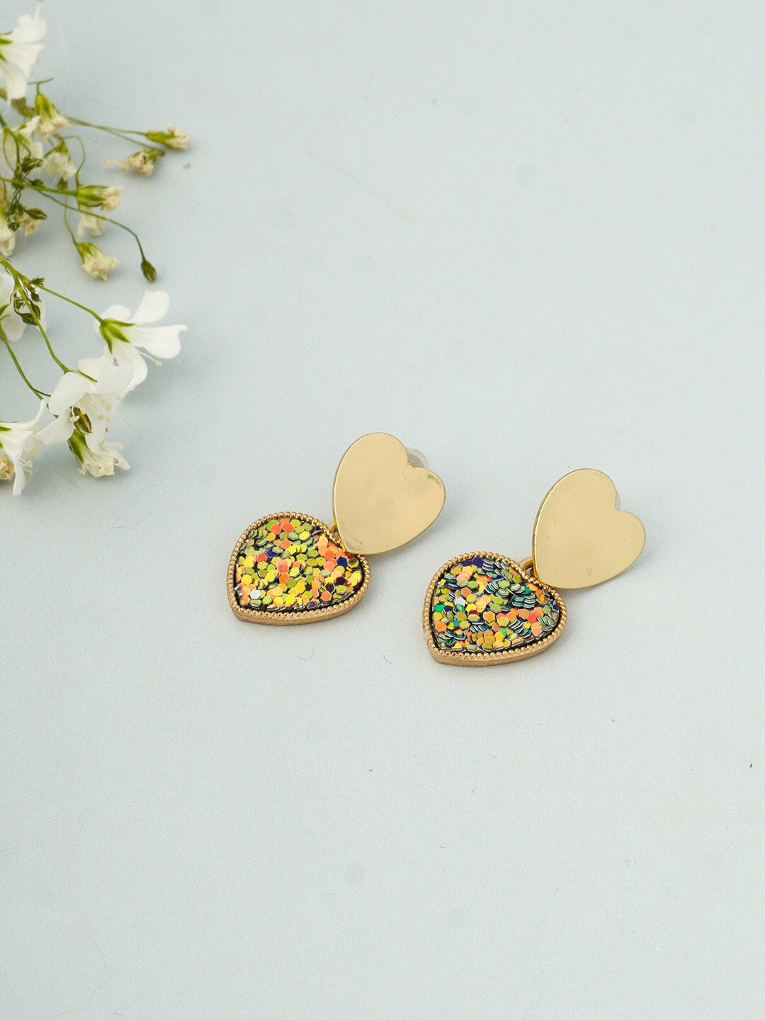 

Emmie Women Gold-Toned & Peach-Coloured Contemporary Drop Earrings