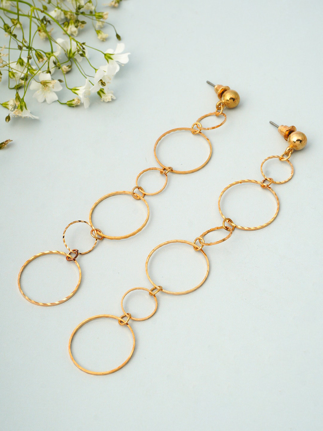 

Emmie Gold-Toned Circular Drop Earrings