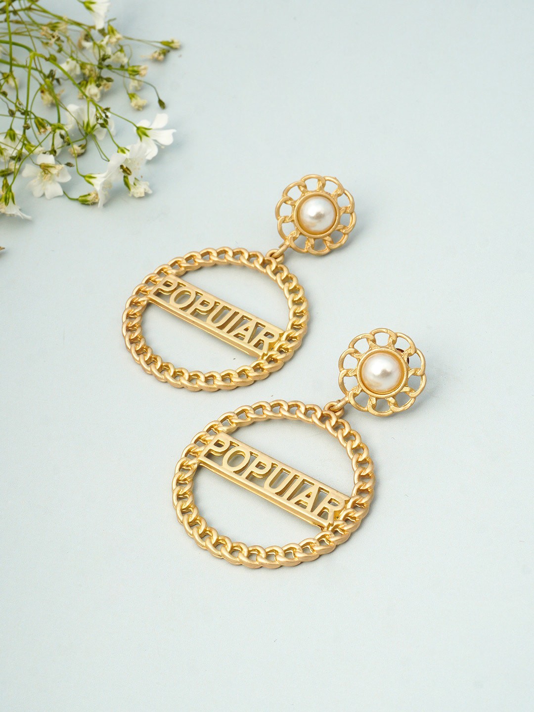 

Emmie Gold-Toned Contemporary Drop Earrings