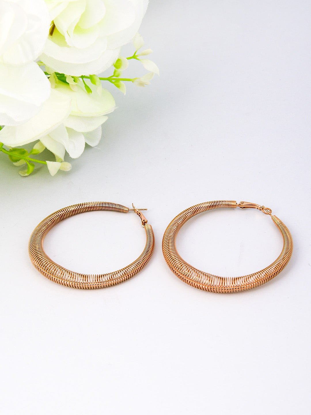 

Emmie Gold-Toned Contemporary Hoop Earrings