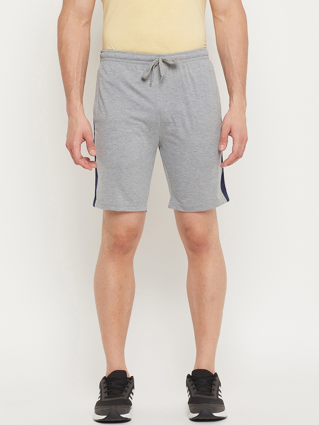 Duke Men Grey Melange Sports Shorts
